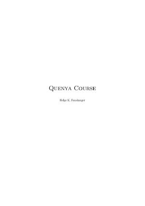 [Middle-earth Universe 01] • Quenya Course